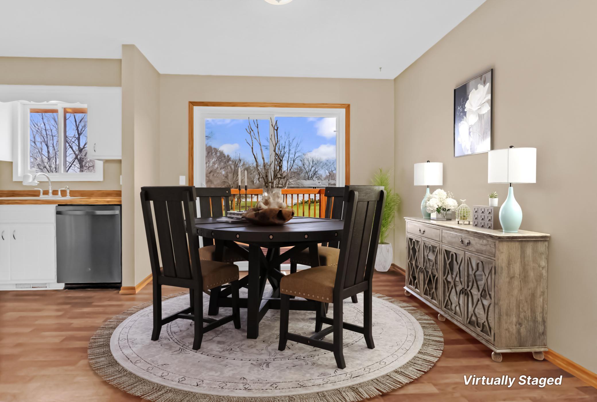 Virtually Staged Dining Area