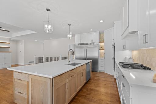 Corner walk-in pantry and upgraded appliances