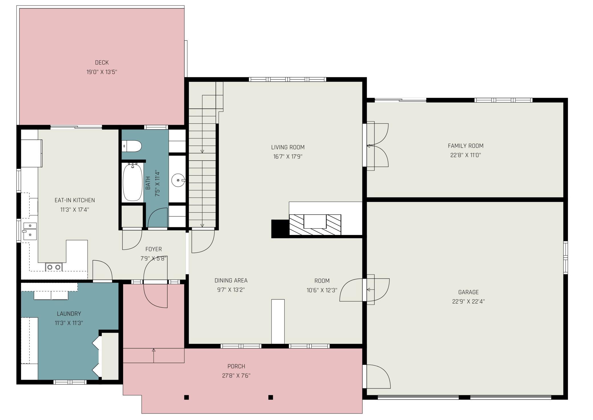 Main Level Interior Floor Plan