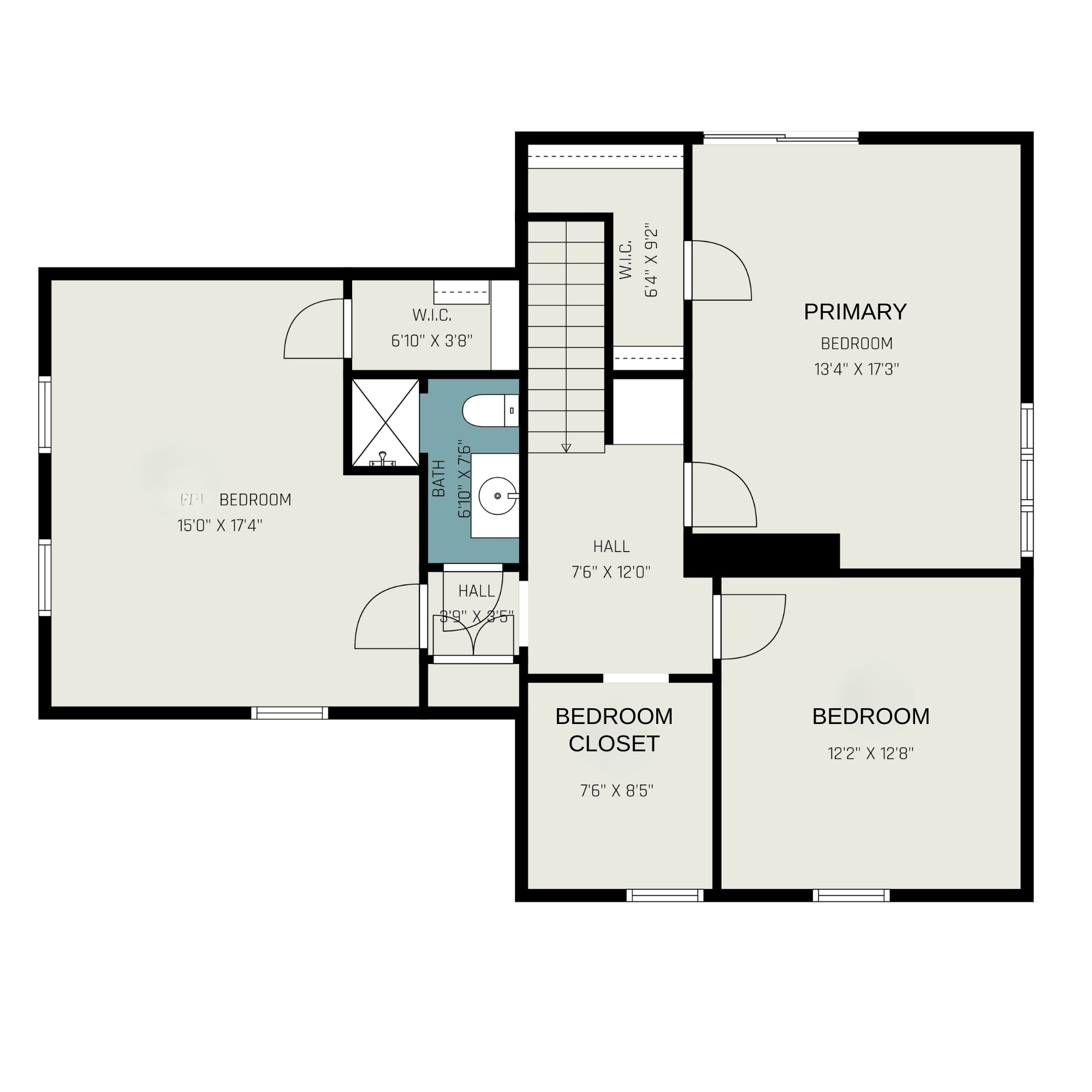 Upper Level Interior Floor Plan