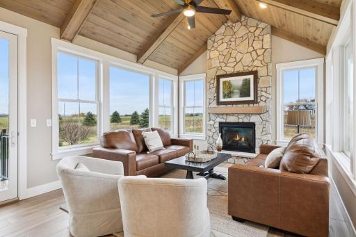 Relax with a good book and cup of coffee in the sun-kissed sunroom