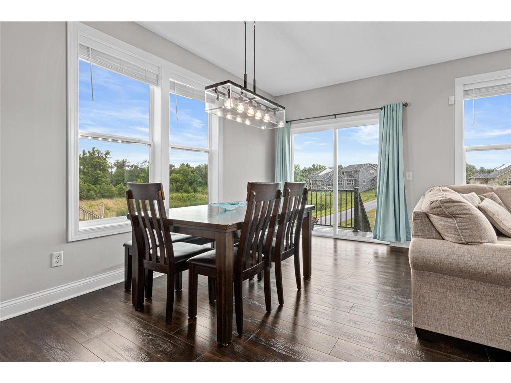 Dining area walks out towards patio