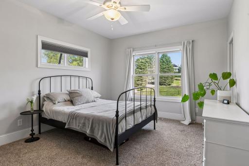 Upstairs guest bedroom with a private ensuite