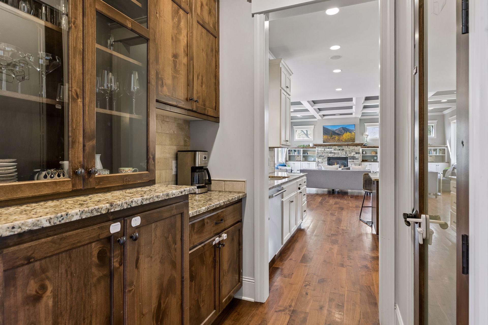Spacious Walk in pantry and coffee station