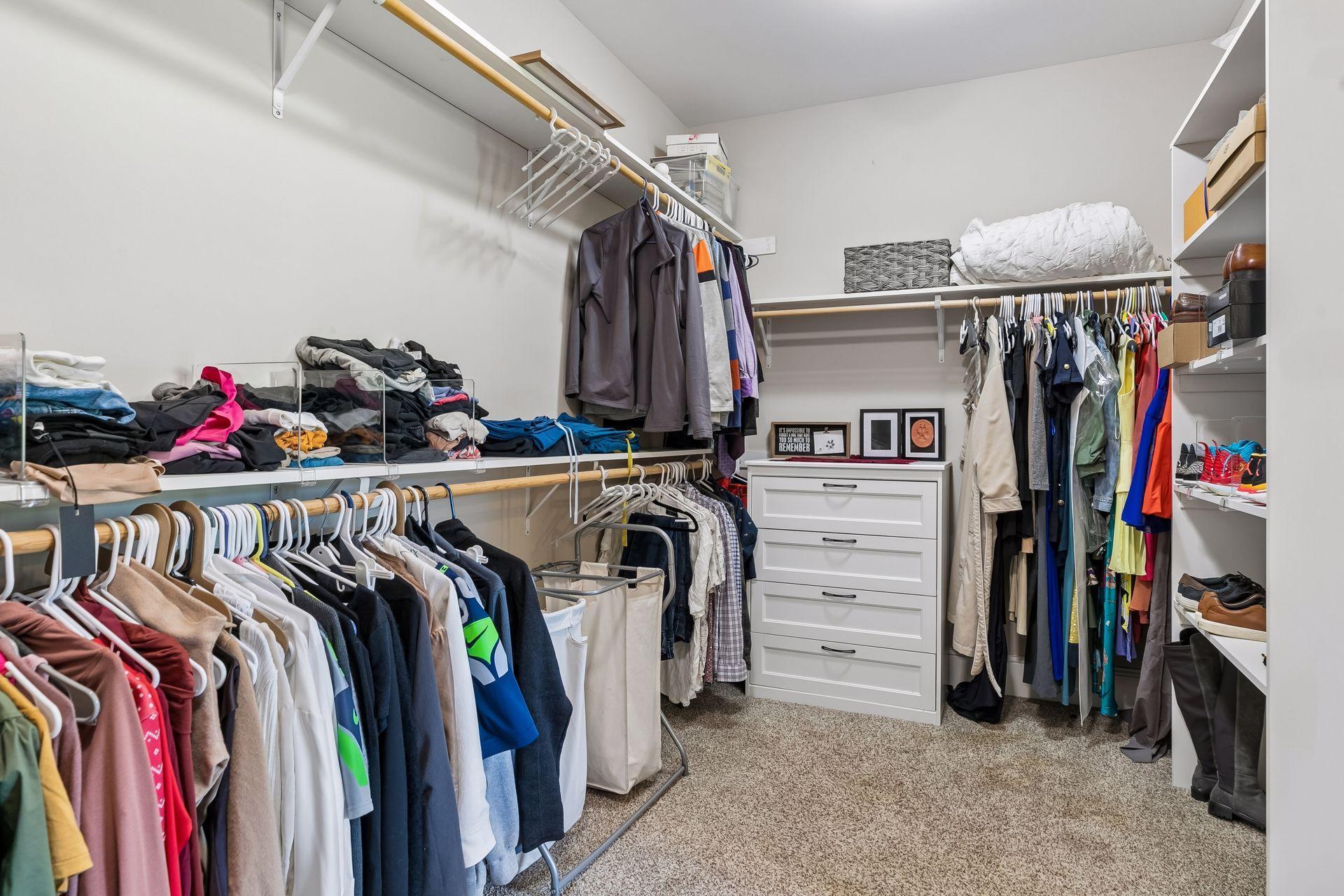 Double sized walk in closet