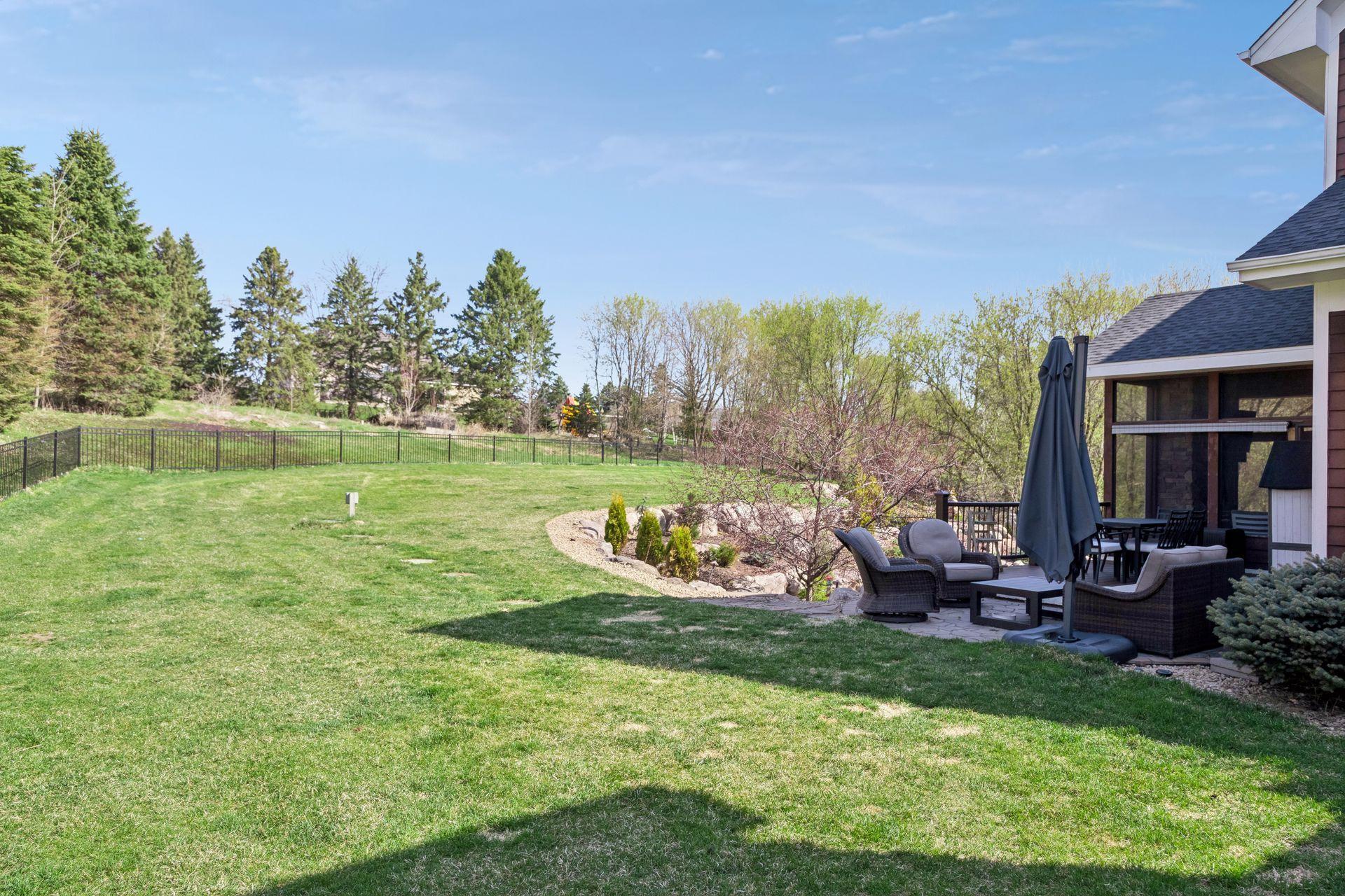 Massive fenced in yard