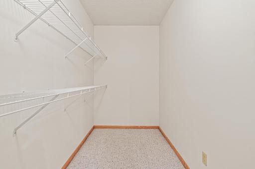 A second walk-in closet provides great extra storage for holiday storage! Or, whatever you want to store in here.