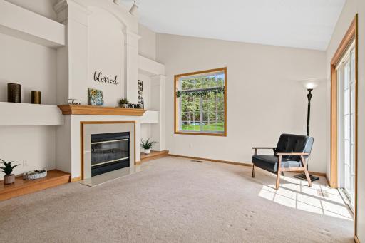 Main floor living floods with natural light. Gas fireplace for those cool days will definitely take the chill out of the air!