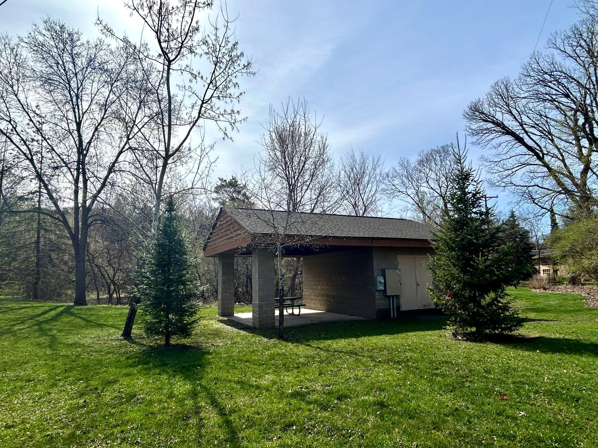 This neighborhood was built around a picturesque pond.