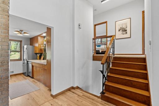 Head upstairs to three bedrooms and two bathrooms.