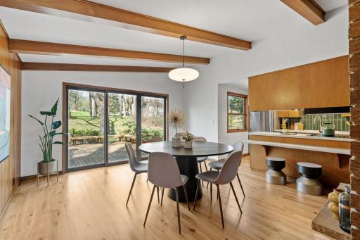 Flowing into your dining space and rear entrance.