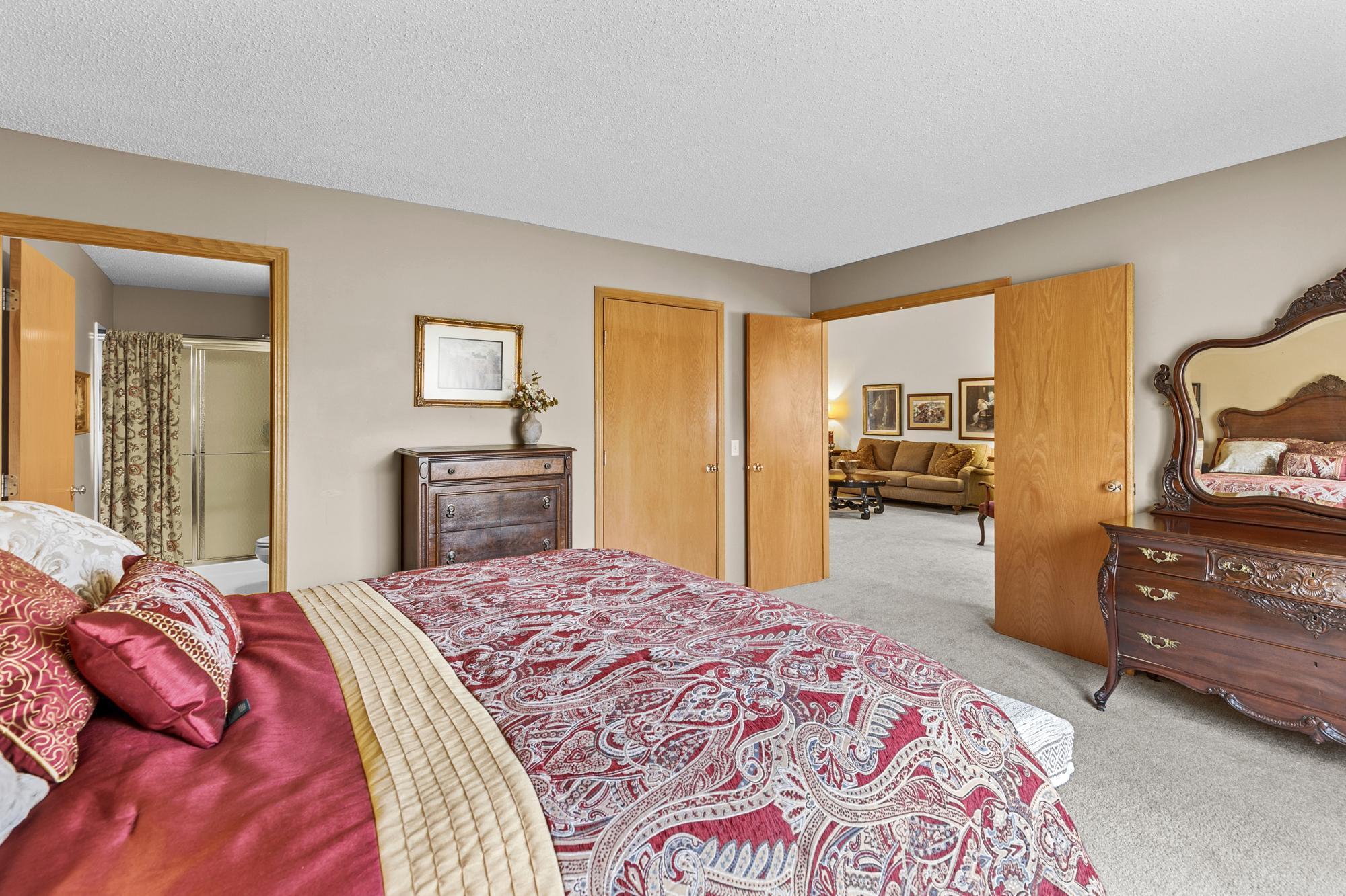 A generously-sized Bedroom, with a private Bath and Walk-In closet.