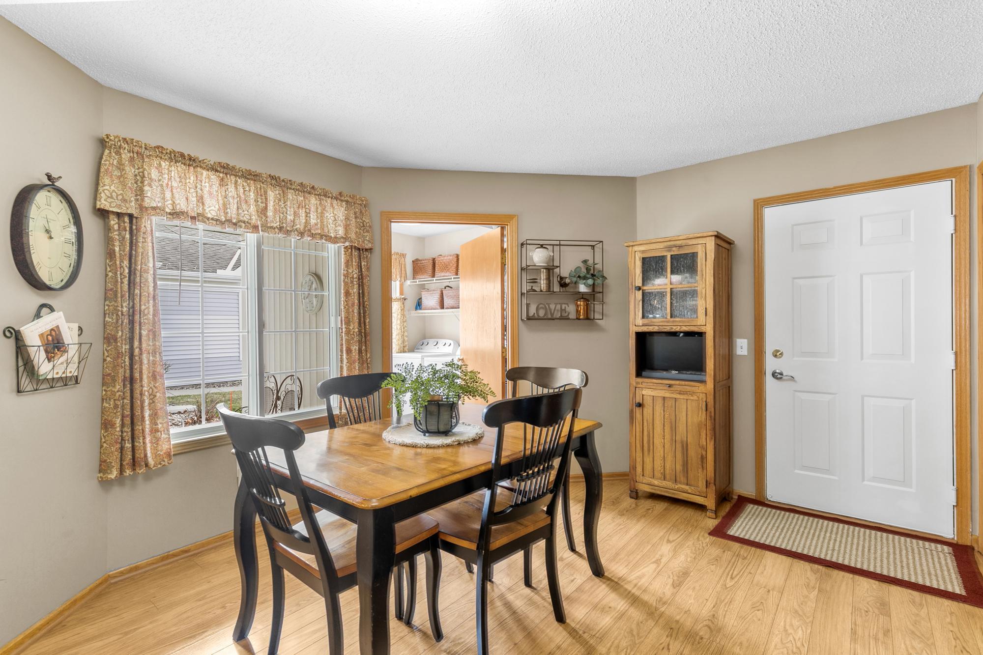 This sunny spot is the perfect space for sharing a meal together.