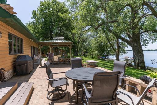 Large Lake side Paver Patio with Pergola.
Panoramic Views with Awesome sunsets!