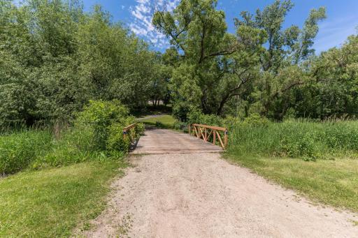 Bridge from stable,shop and pole shed to cabin.