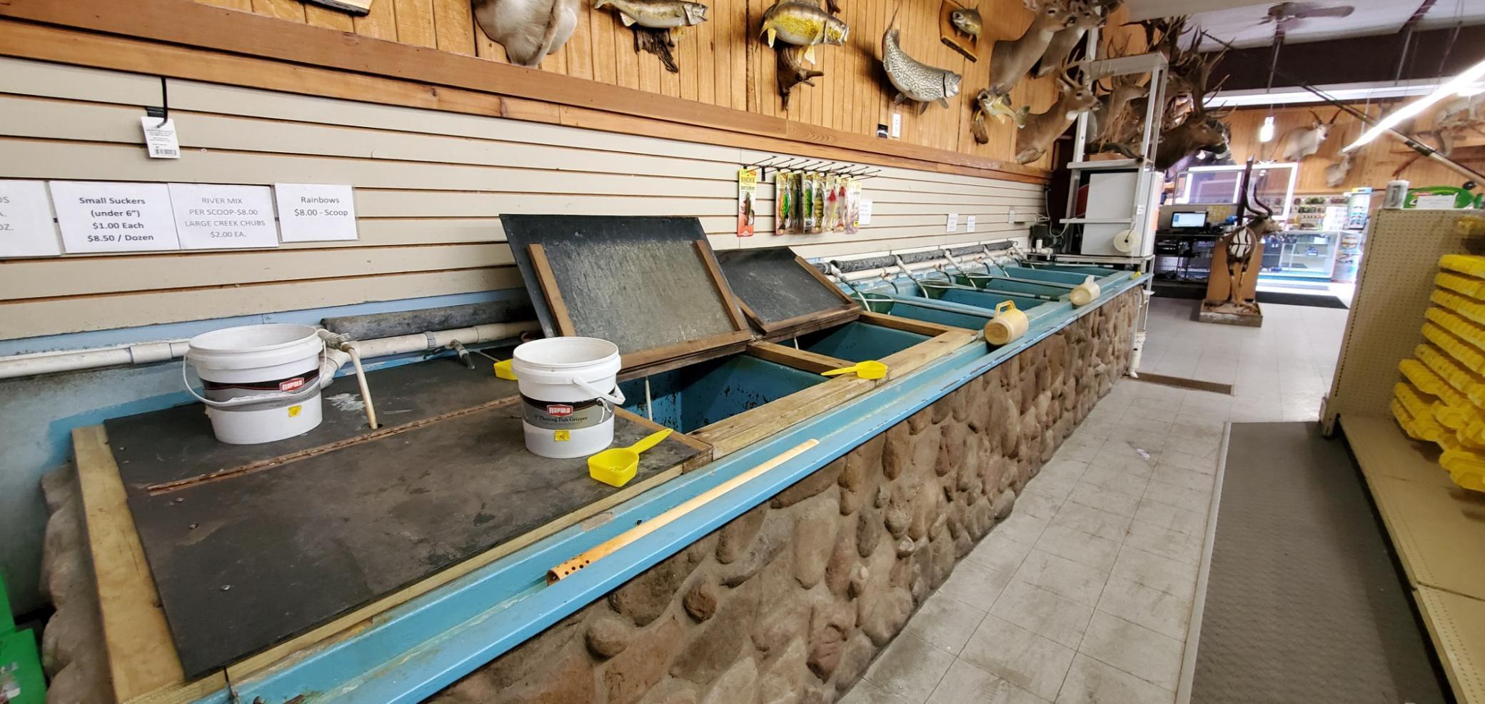 Tanks are fed with well water. Well is located on the property. Everything else is city water and sewer