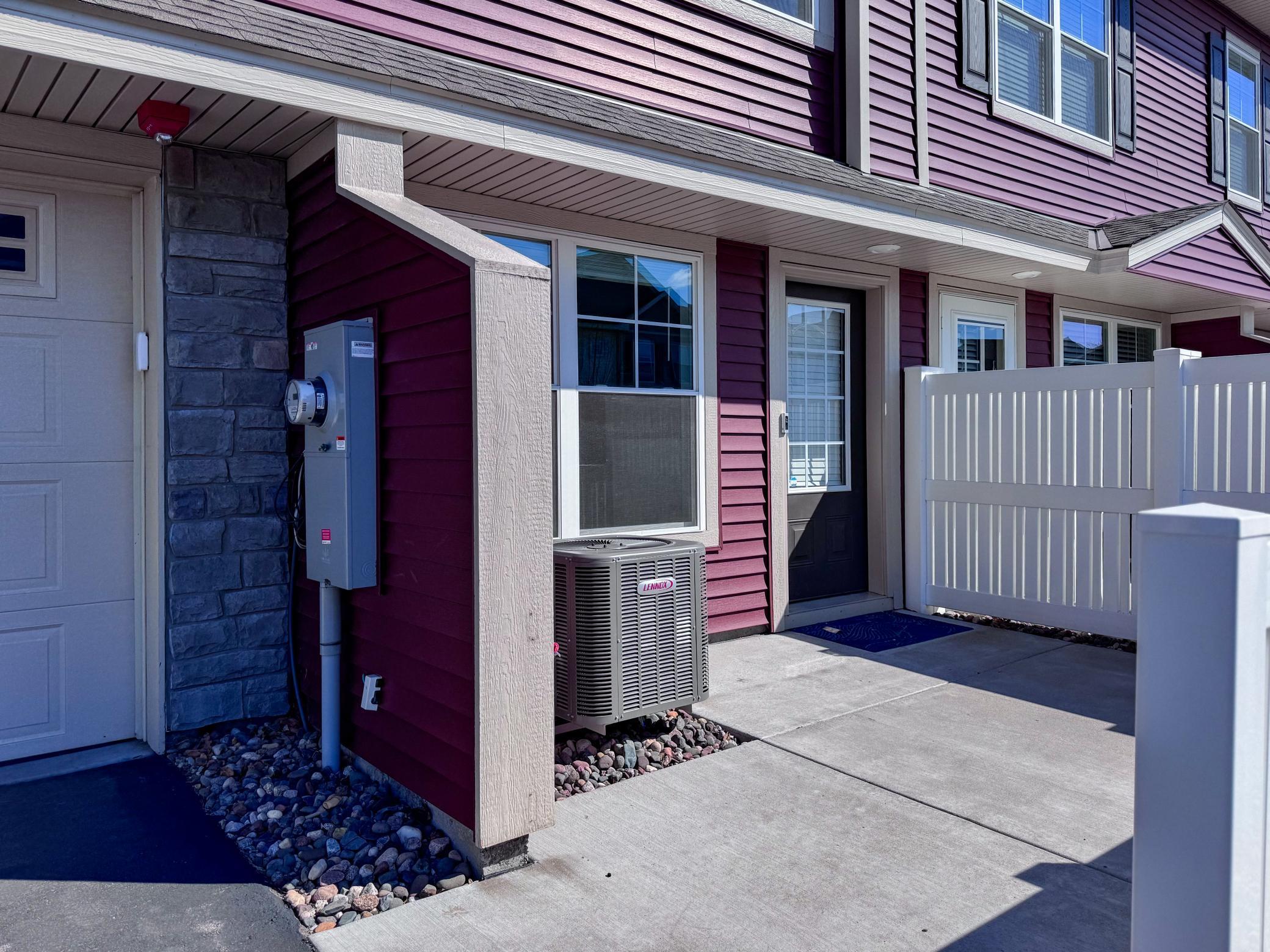 Private front patio and entryway