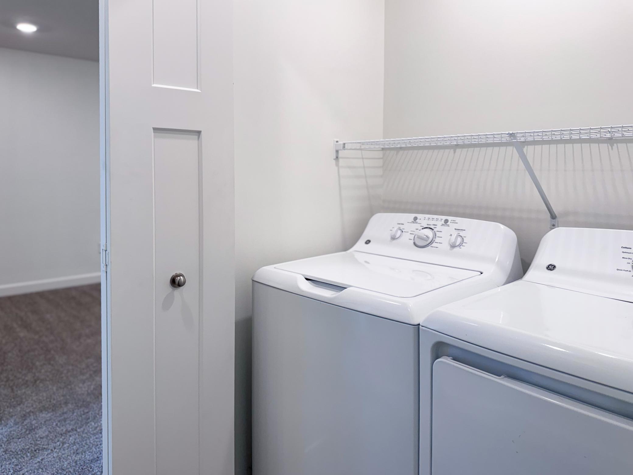 Upstairs laundry closet
