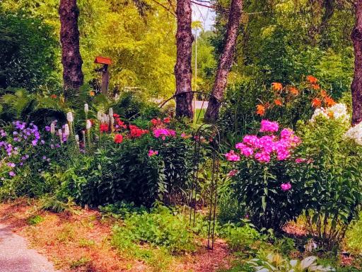 Pretty landscaping around the park - wonder what the Beautification Committee will be up to this summer and how this will look? Keep your eyes open!