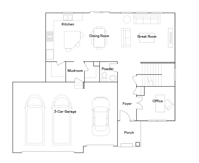 Sinclair main level floorplan