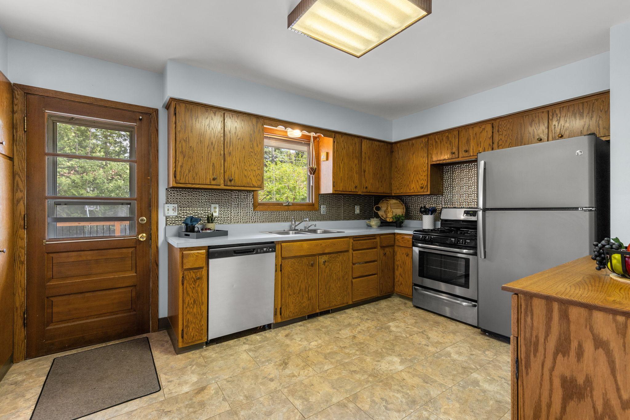 Ample cabinets and prep space to make meal prep easy!