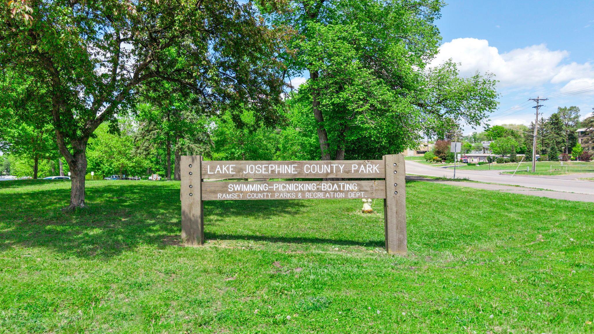 Stroll to Lake Josephine nearby