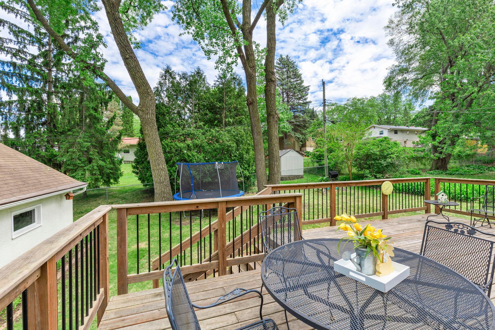 Large deck perfect for morning coffee, or evening ice tea