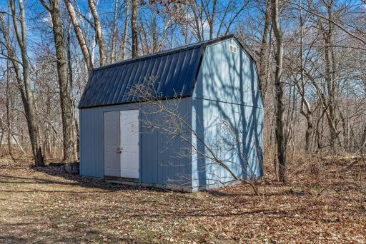 Storage shed for your yard and garden supplies.