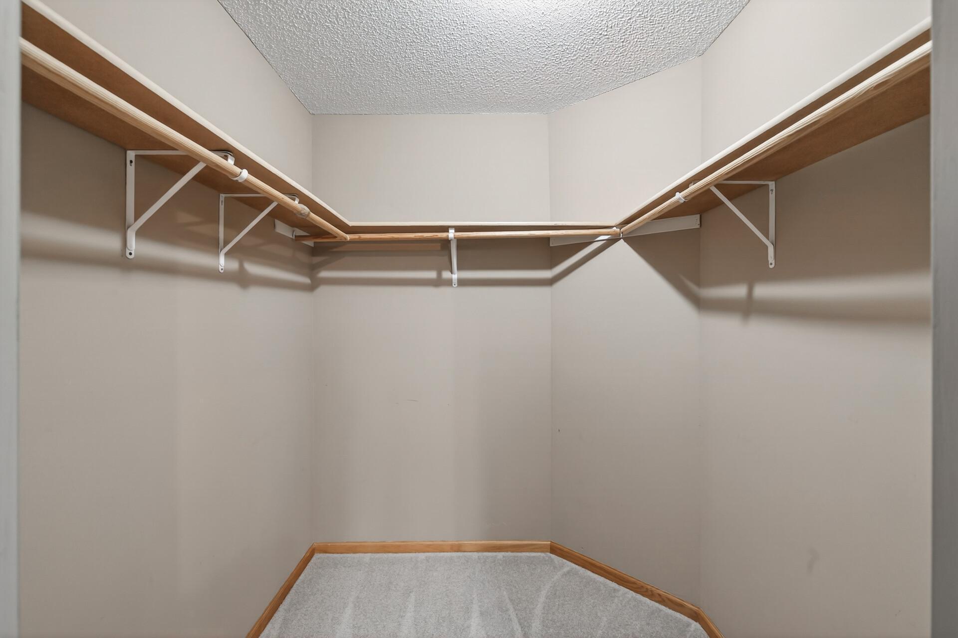 Large walk in closet