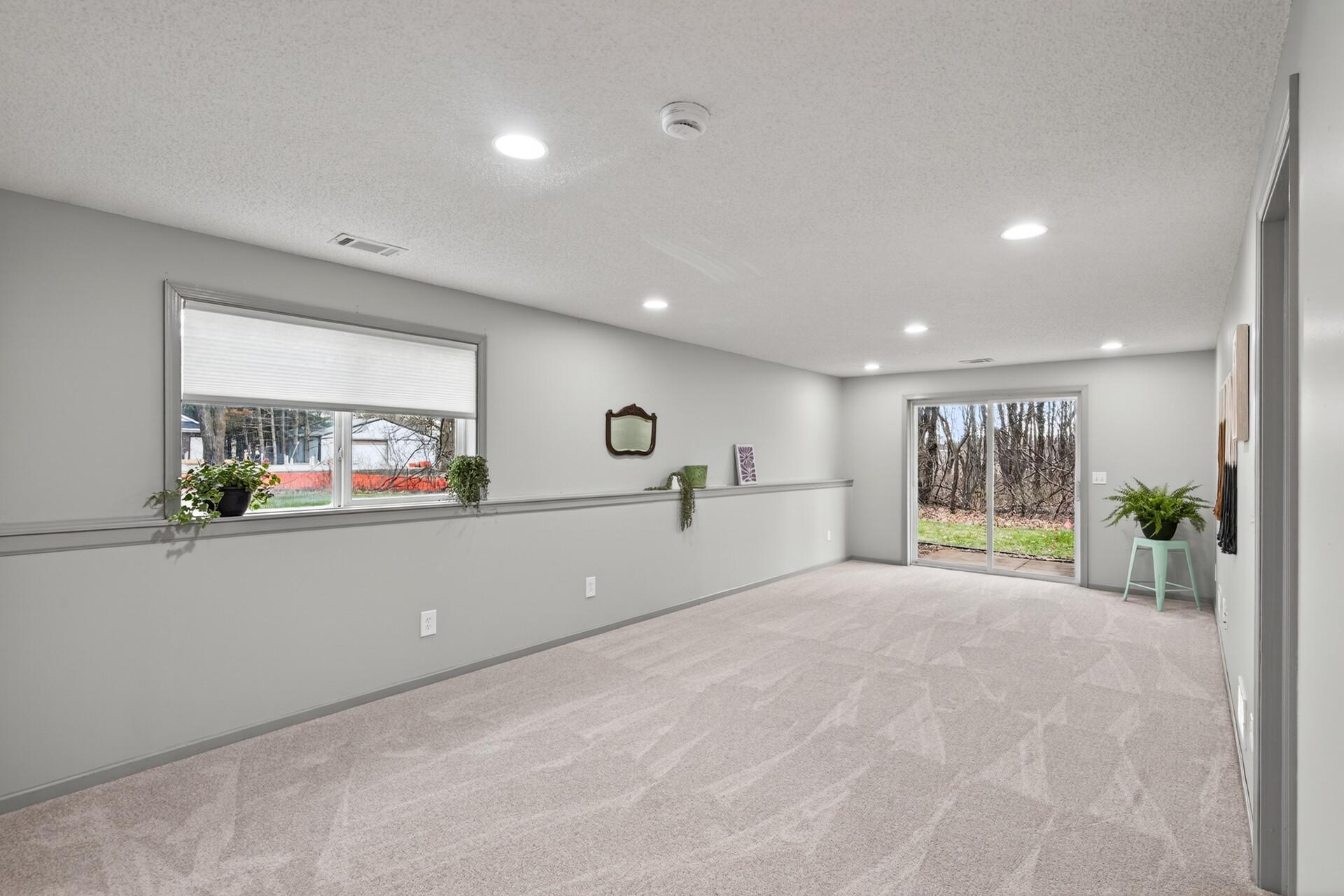 Space to entertain and place your large sectional and media center