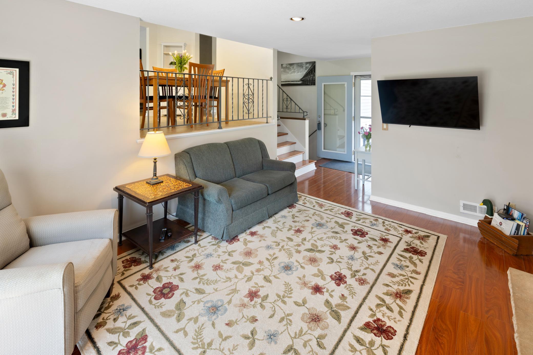 Another view of Family Room that is open to dining area and Kitchen.