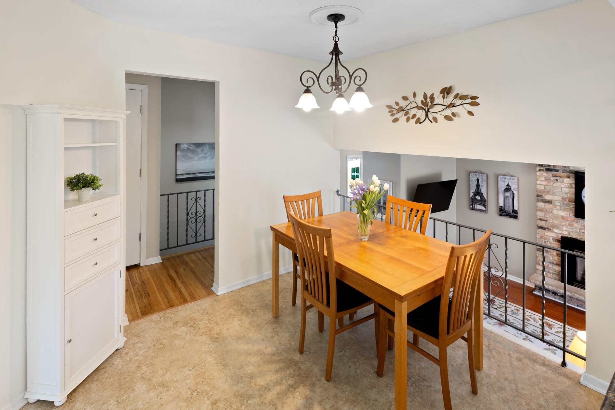 There is an additional white storage cabinet that is included.