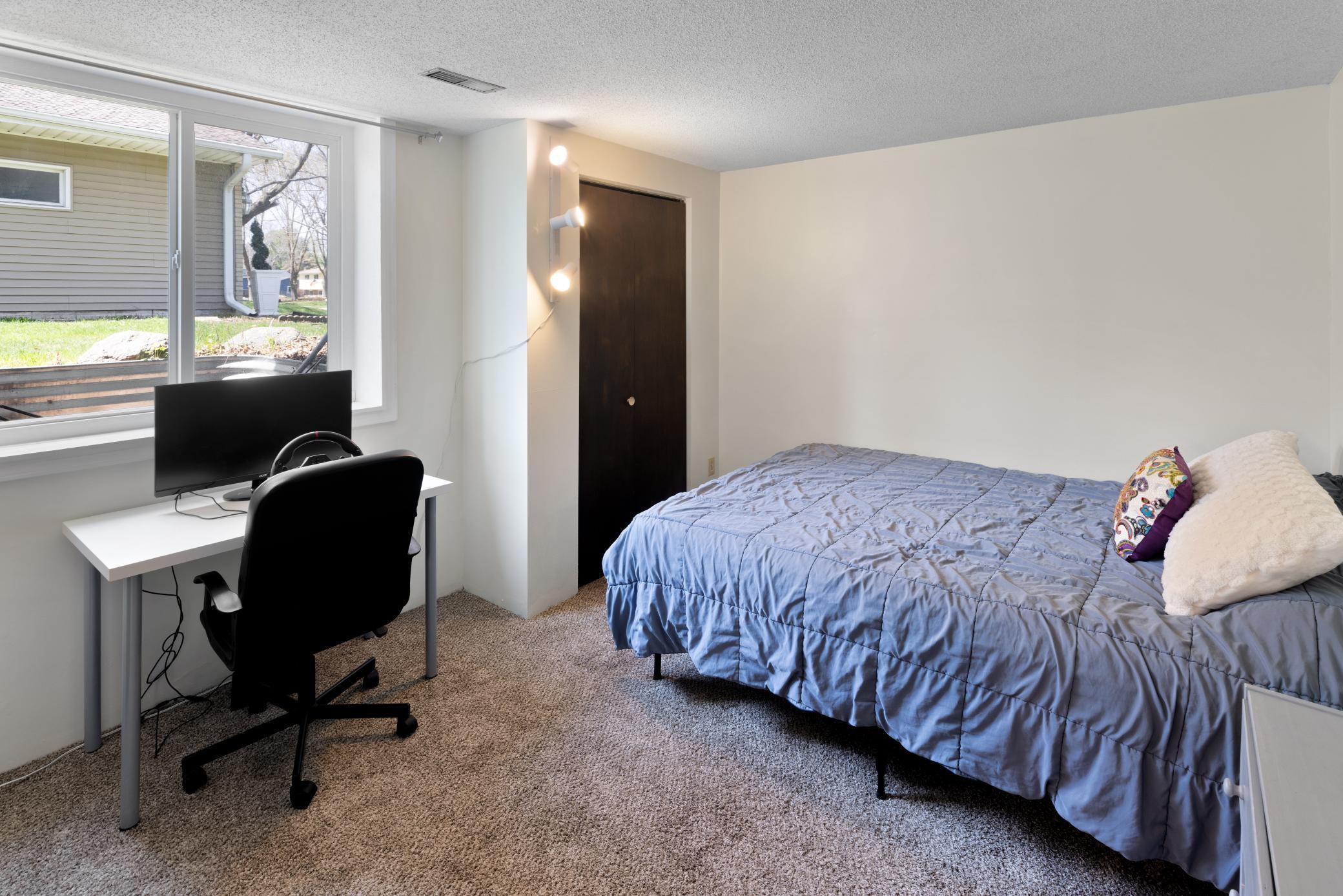 Lower Level 4th Bedroom with egress window.