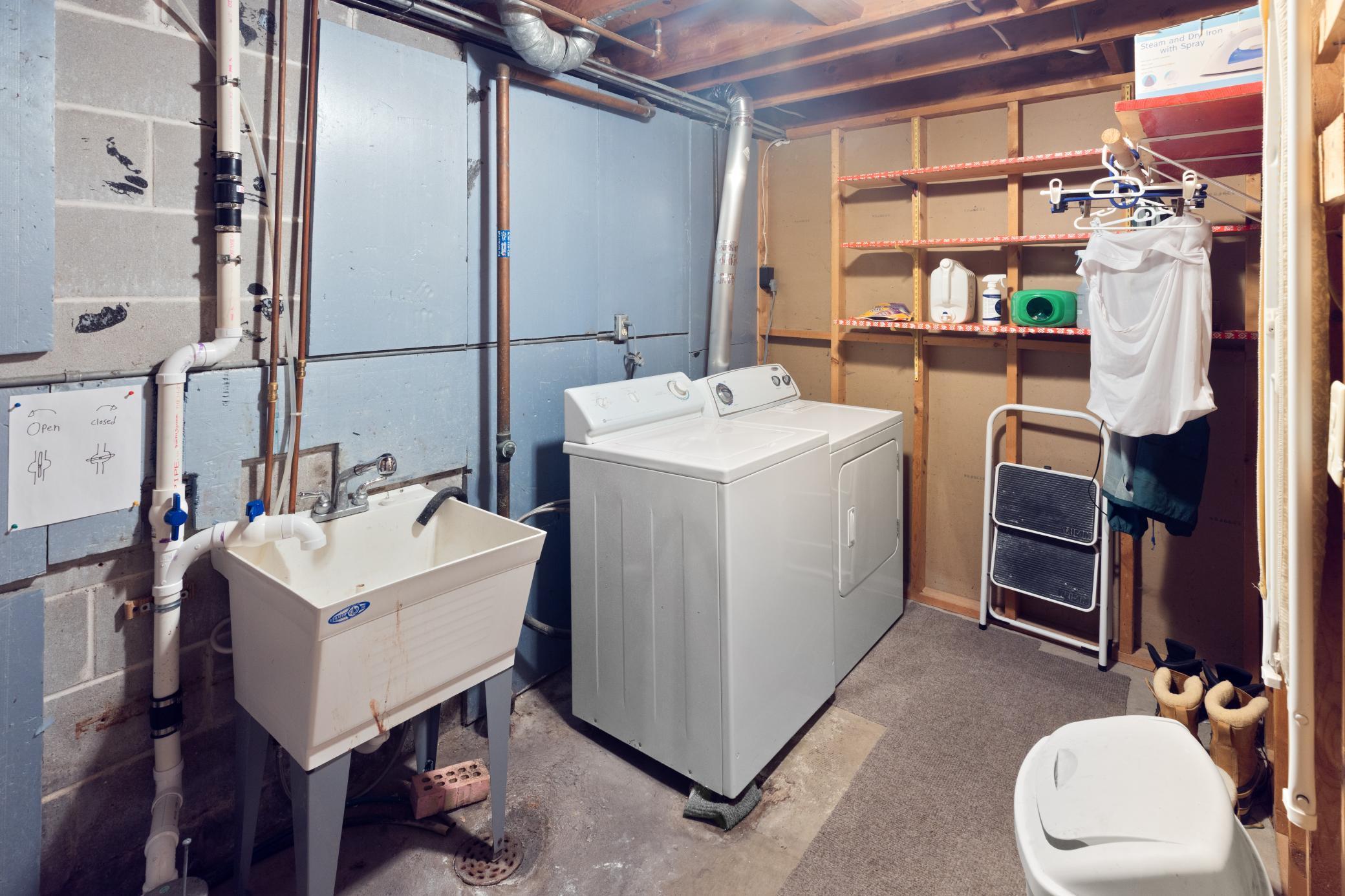 Laundry Room with laundry tub.