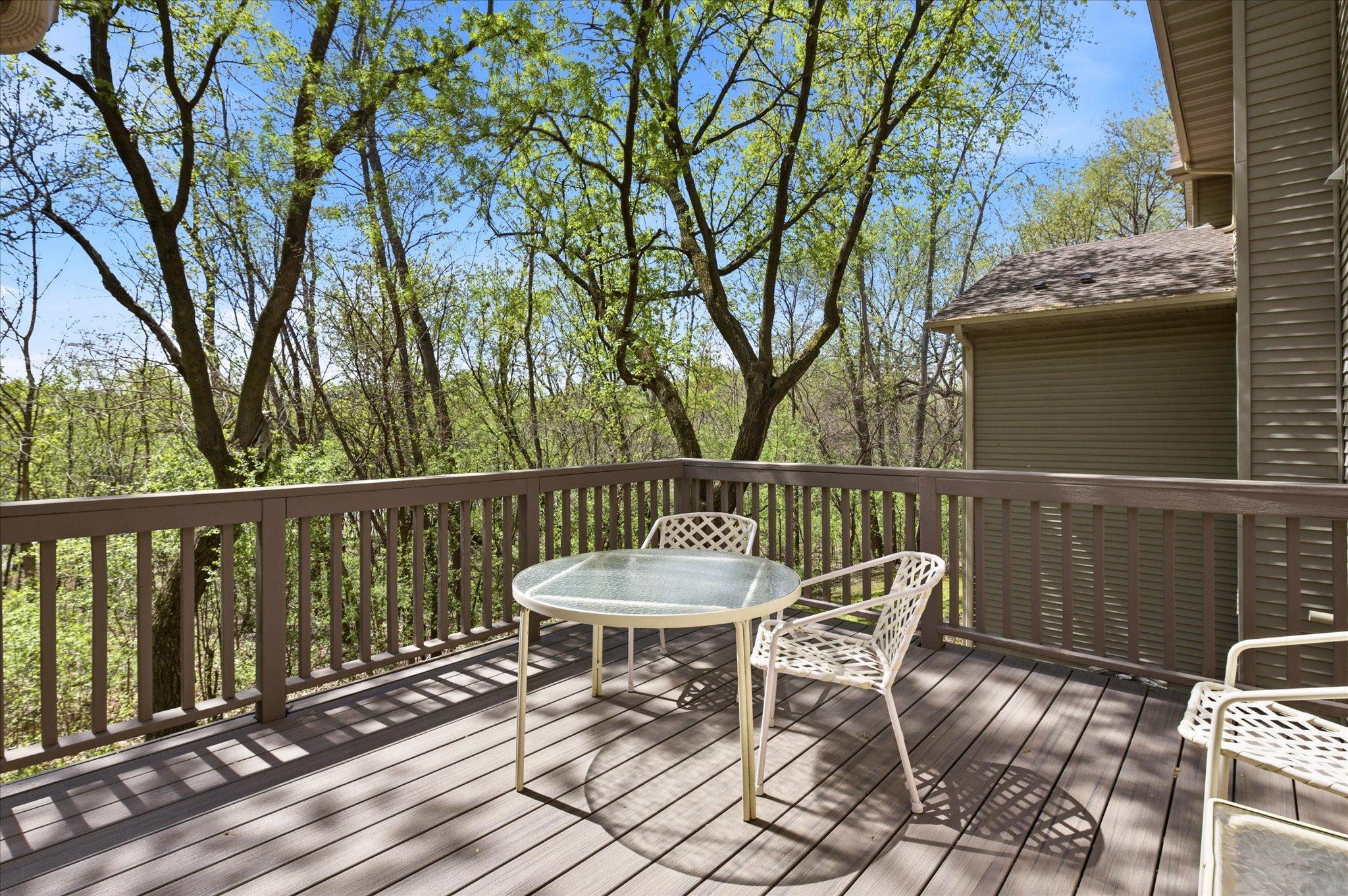 Spacious private deck