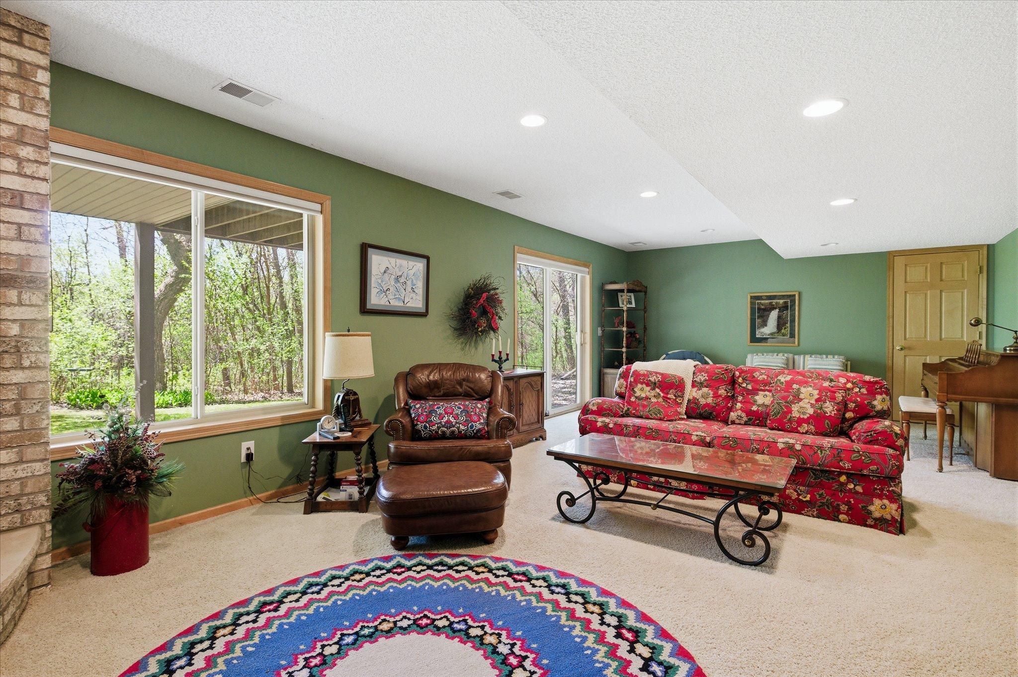 Room for work out equipment