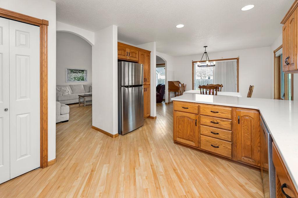 Kitchen view to Dining & access to Living Room