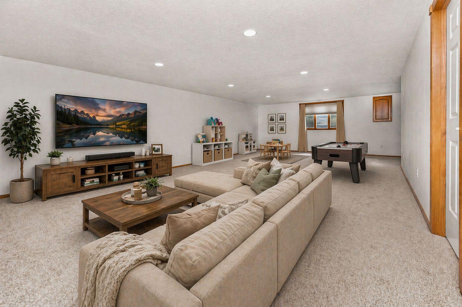 Family Room, virtually staged