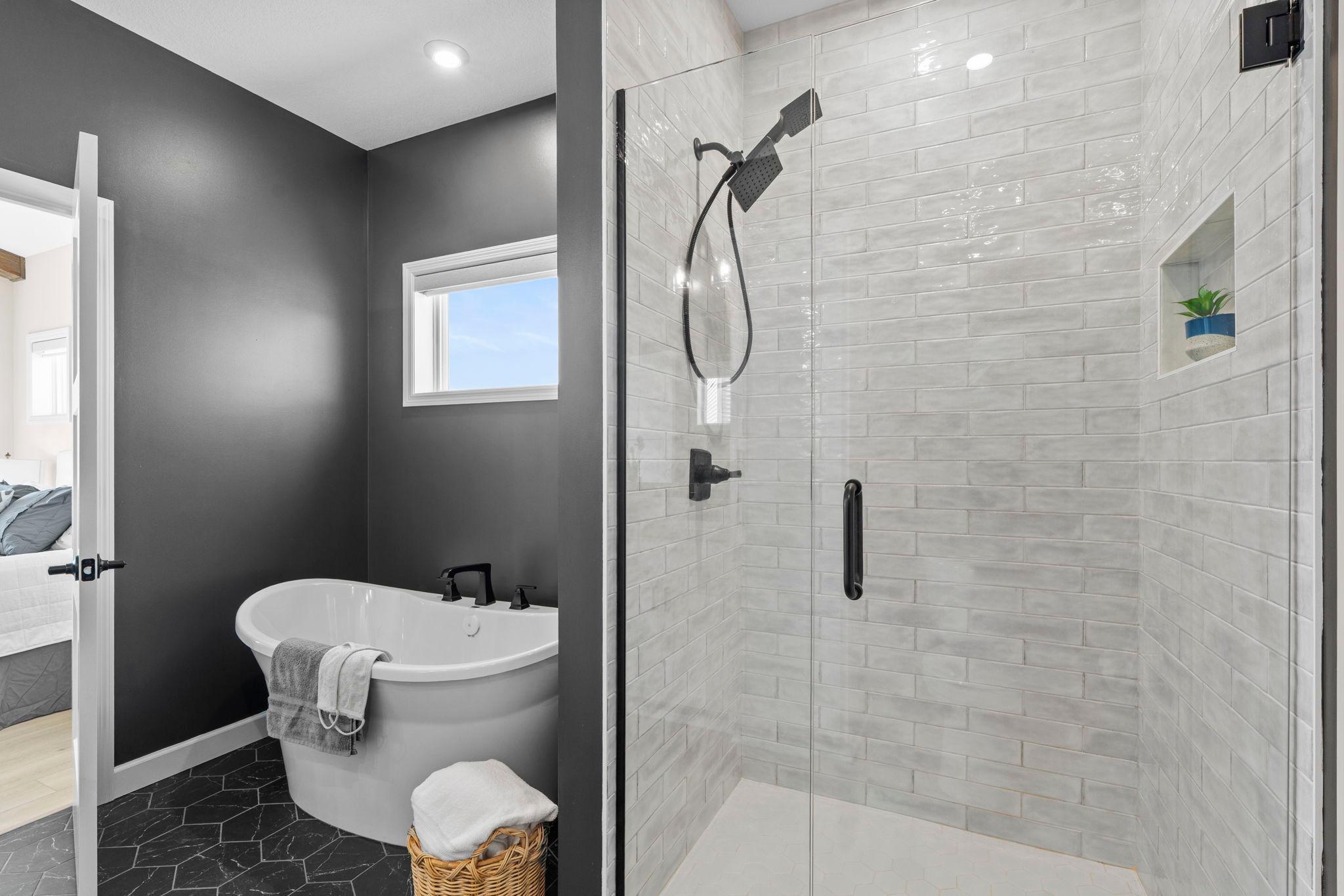 Primary bath with shower
