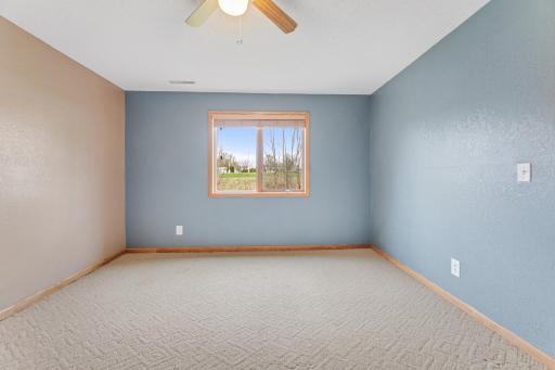 Lower level bedroom, fresh and bright