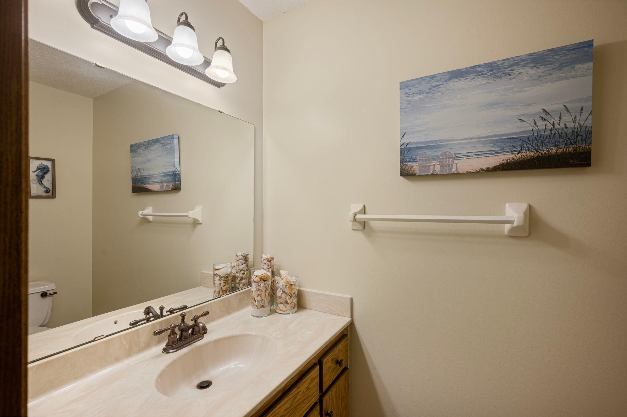 A 1/2 bath on the main level