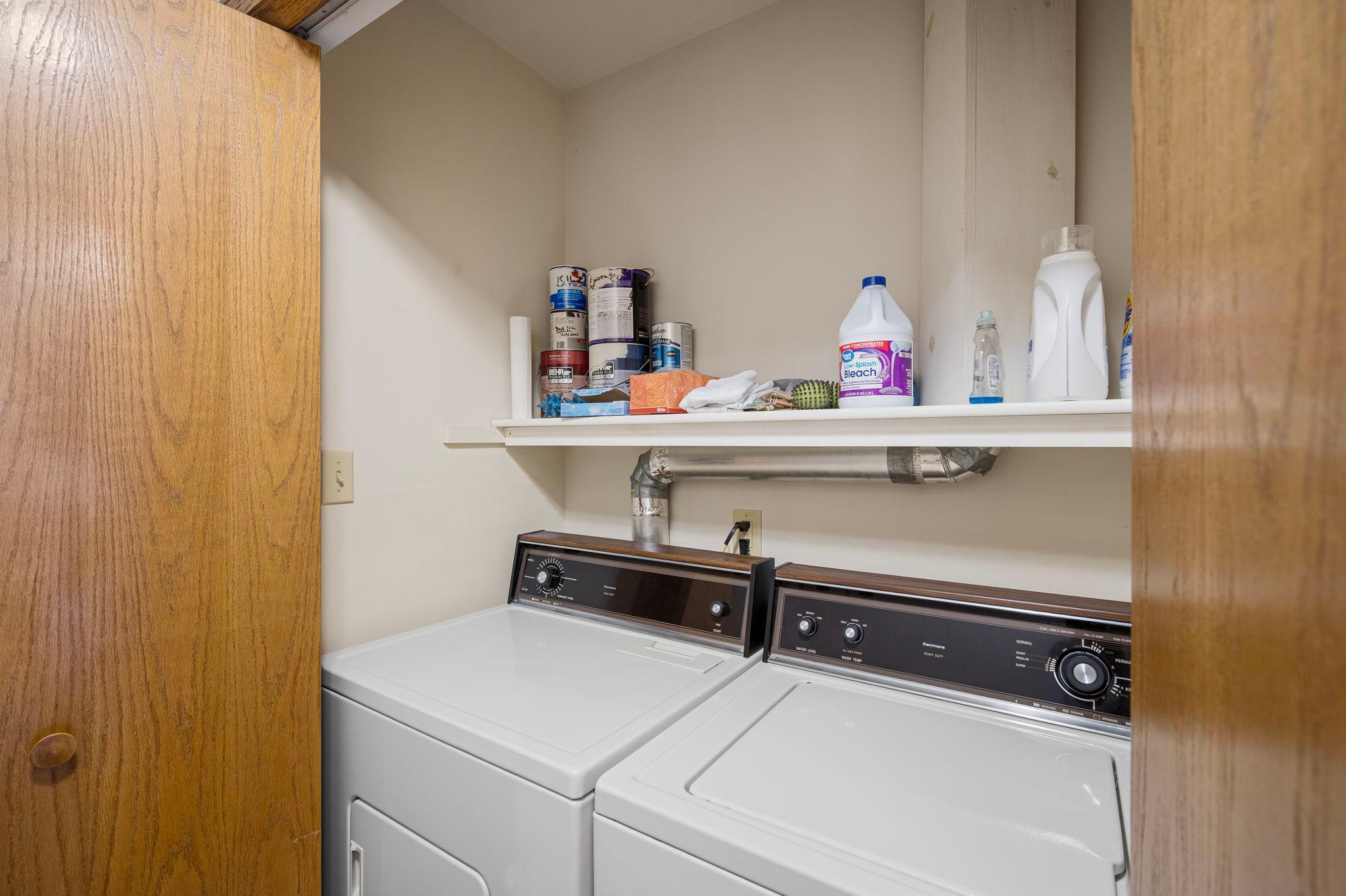 Laundry on the upper level