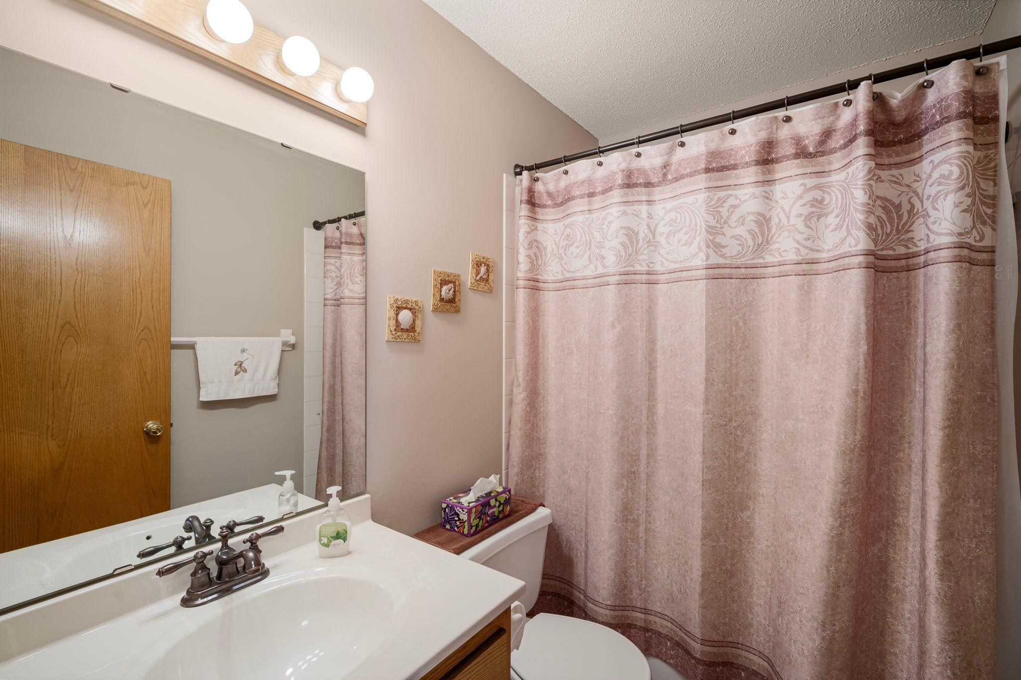 The second bath on the upper level.