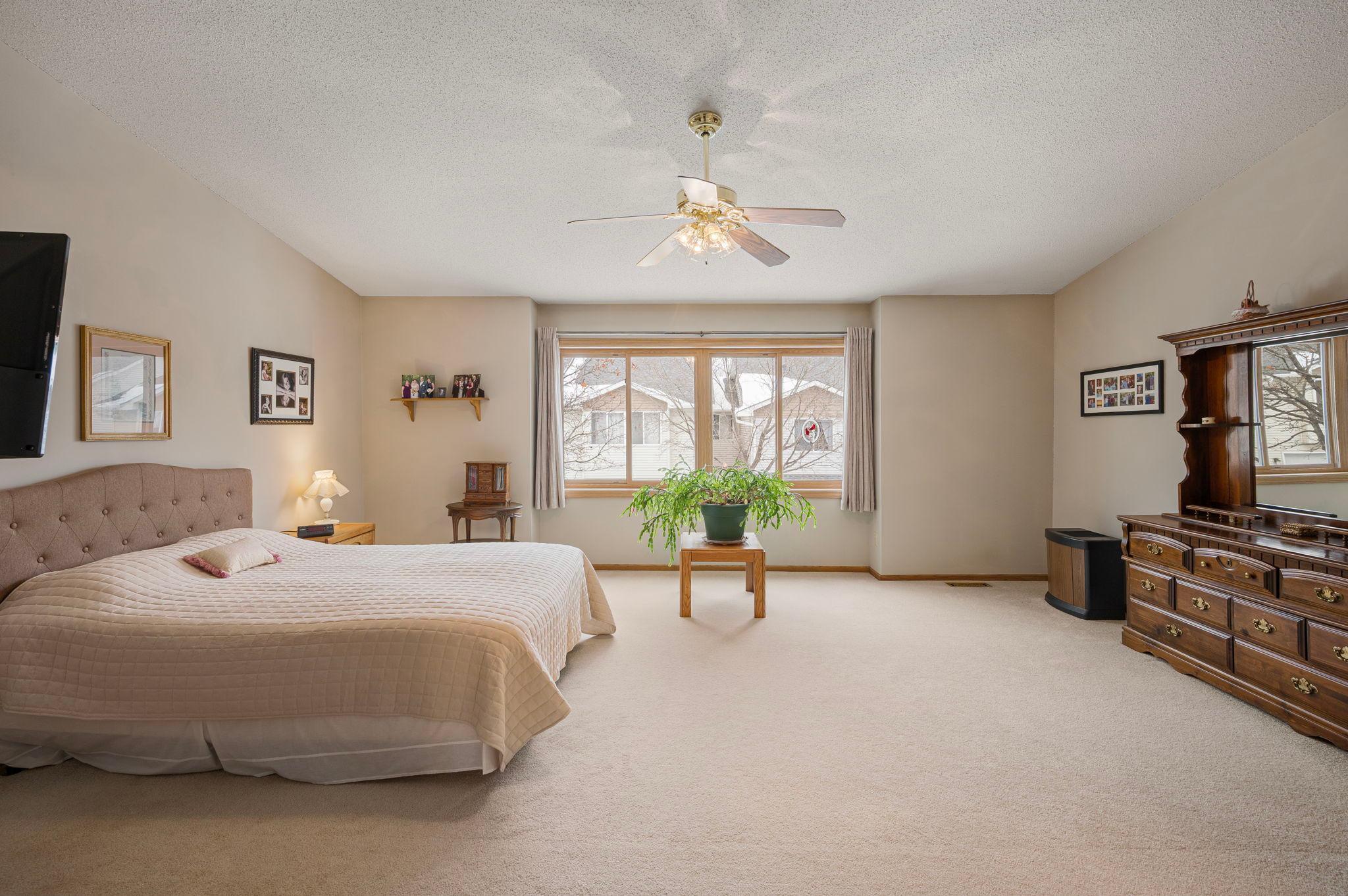 Another view of the spacious primary bedroom.