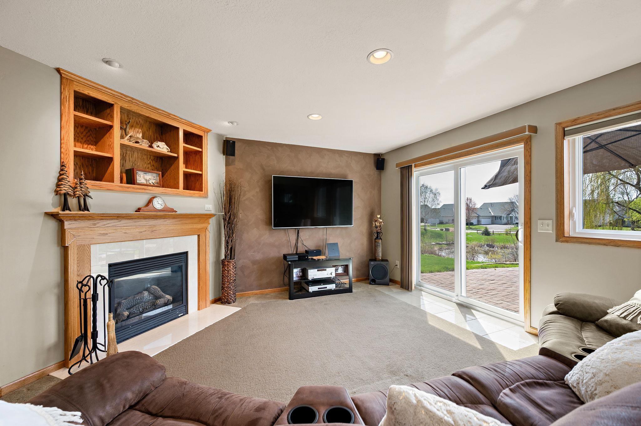 Awesome Recreation room with gas fireplace!