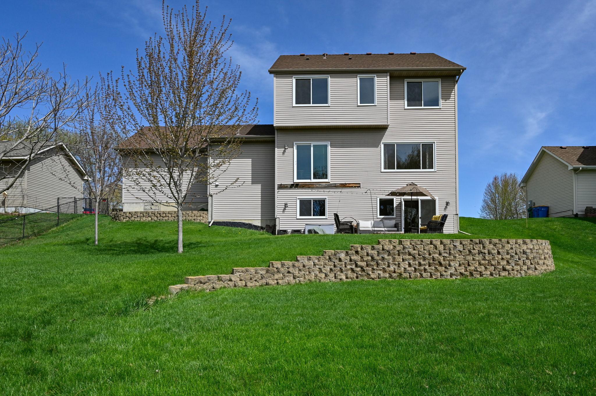 Rear view of home