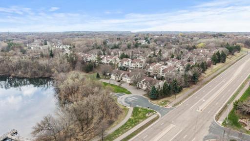 Steps from Heine Pond Park, the home offers peaceful pond views from the front.