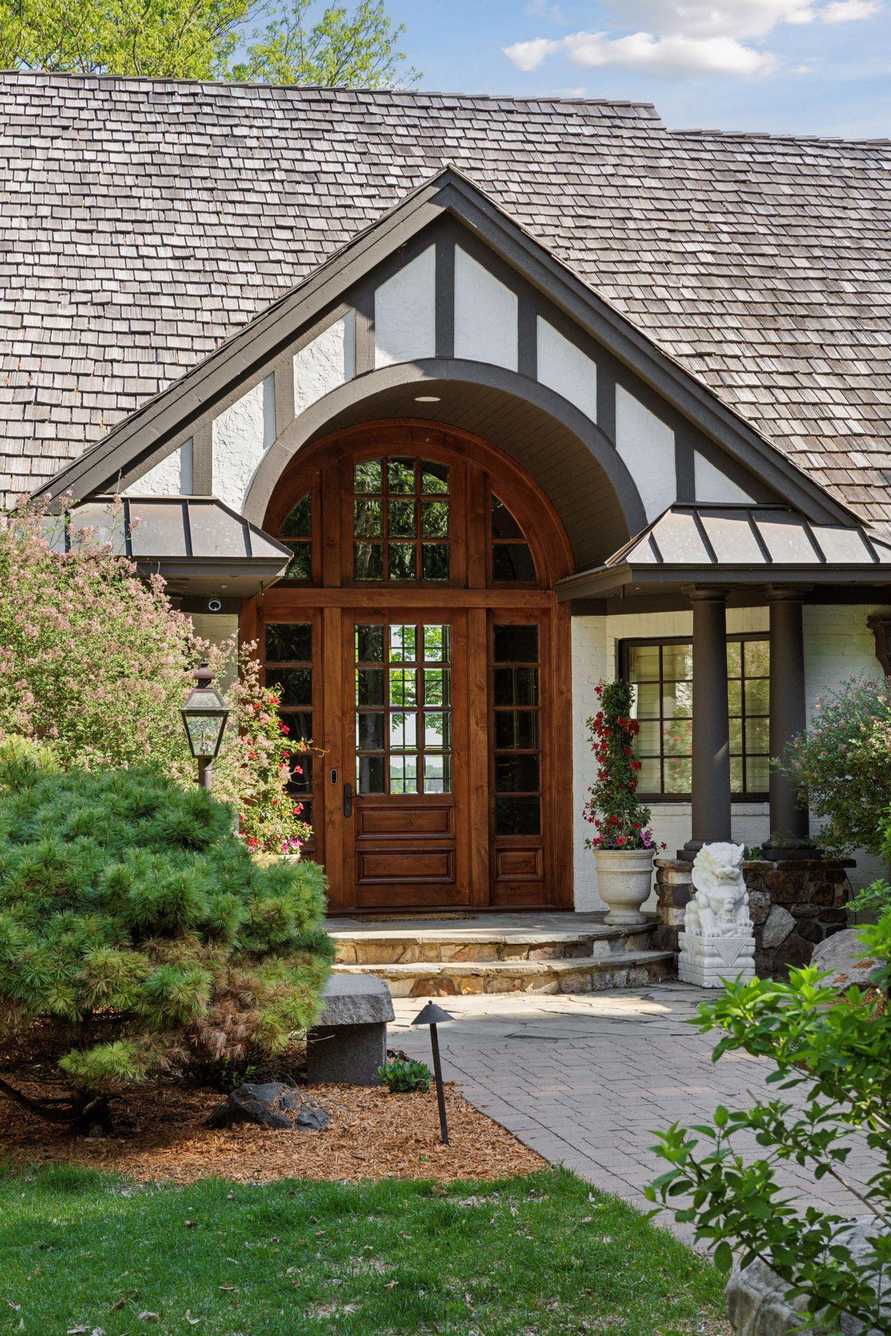 Close up of the front entry.