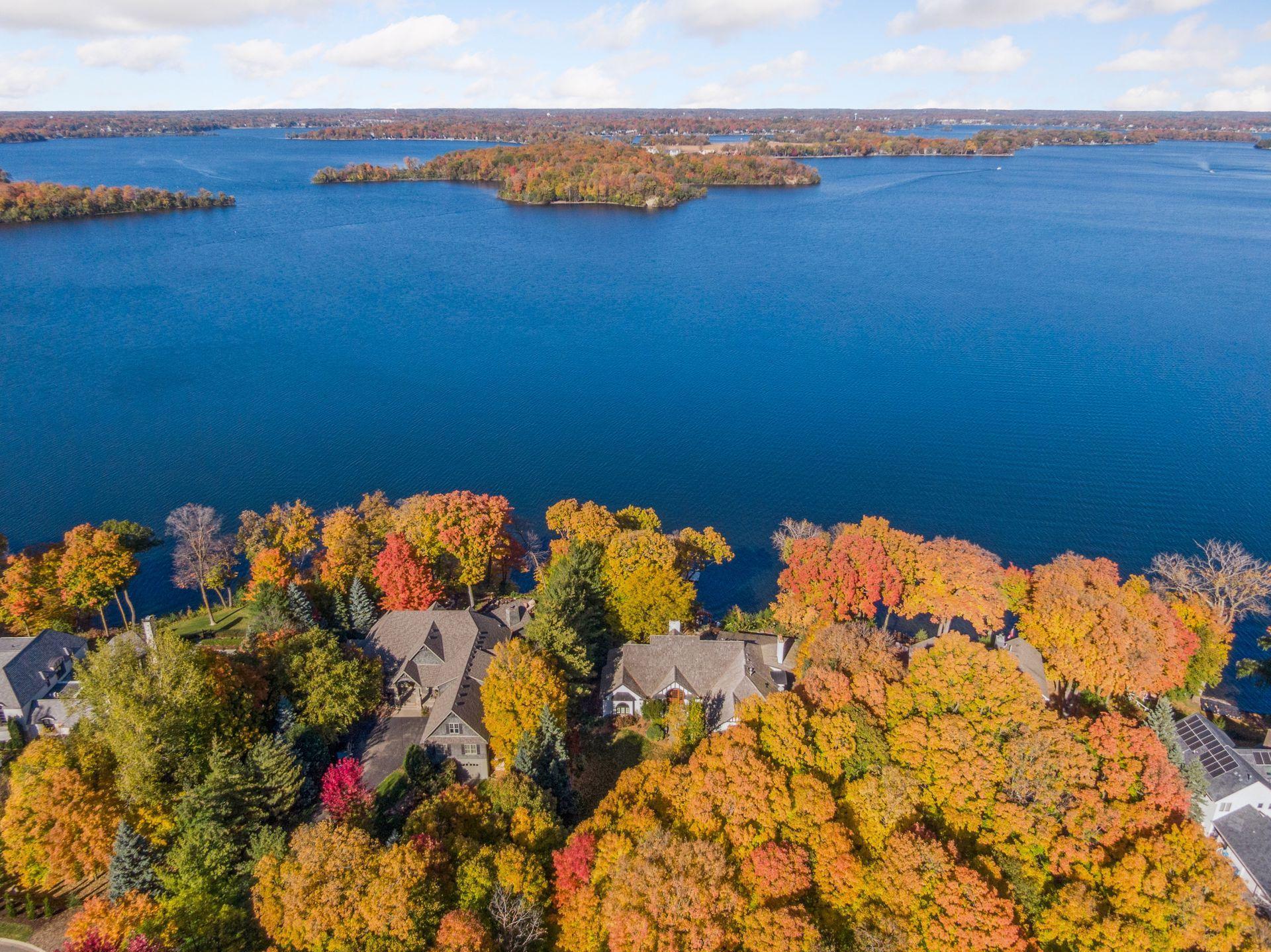 Autumn on Lake Minnetonka, look at the colors from your boat!