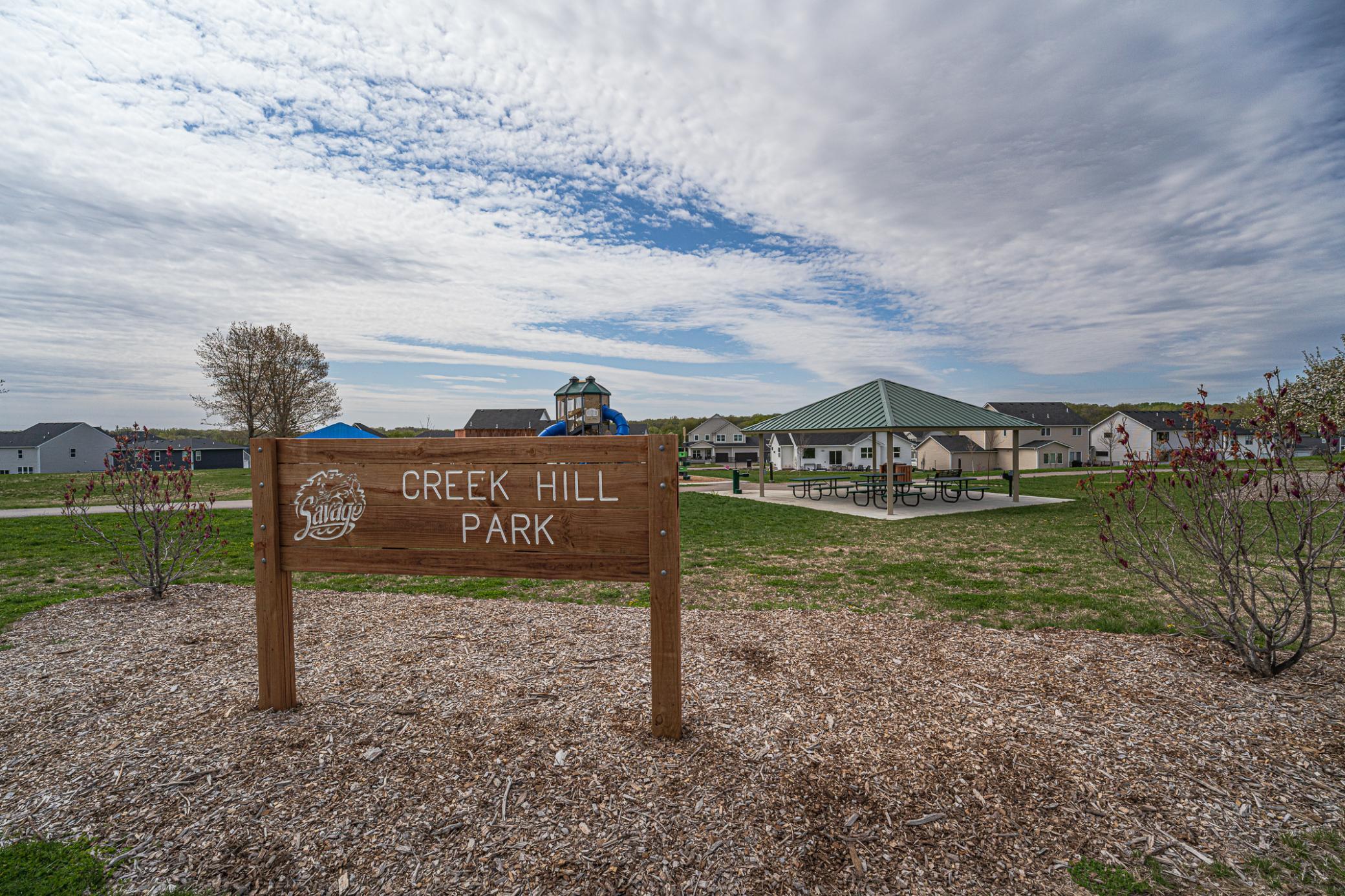 Creek Hill Park is just a short walk from the home.